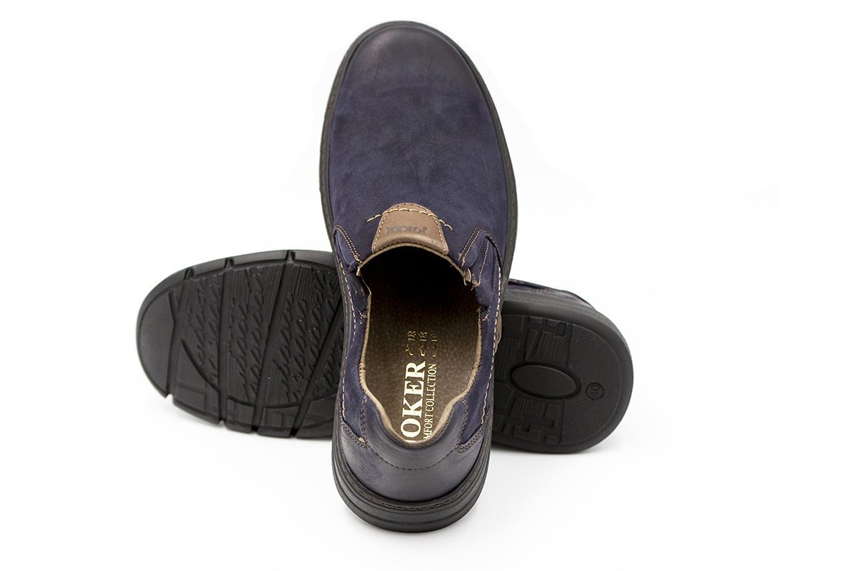 Męskie buty nubuk wsuwane casual blue JOKER od dobrebutypl Męskie buty nubuk wsuwane casual blue JOKER od dobrebutypl
