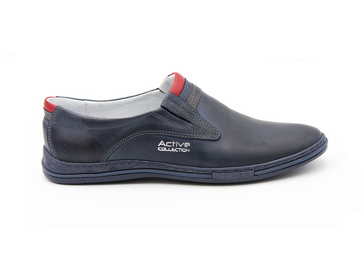 Męskie buty skóra wsuwane casual niebieskie JOKER od dobrebutypl Męskie buty skóra wsuwane casual niebieskie JOKER od dobrebutypl