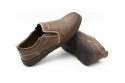 Męskie buty wsuwane skóra naturalna brąz JOKER od dobrebutypl
