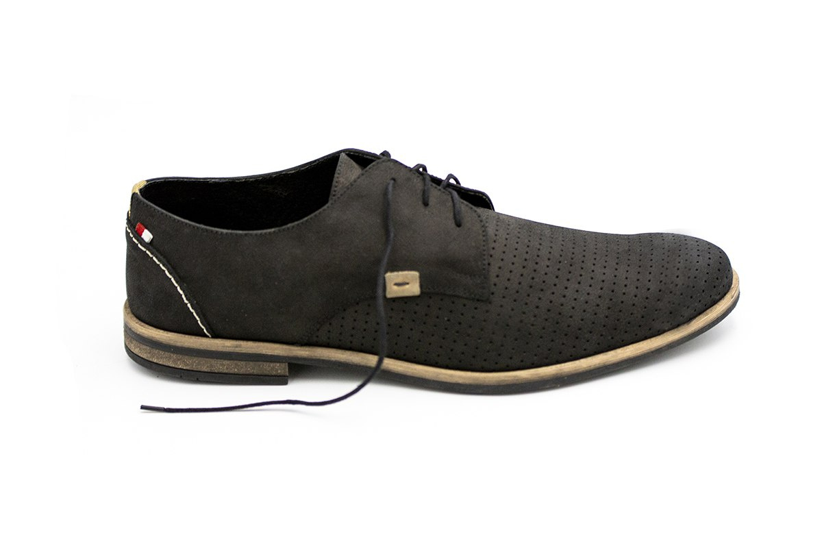 Półbuty męskie casual ażur black MB od dobrebutypl Półbuty męskie casual ażur black MB od dobrebutypl