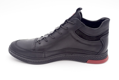 Zimowe buty męskie skóra black ocieplane Polbut od dobrebutypl Zimowe buty męskie skóra black ocieplane Polbut od dobrebutypl