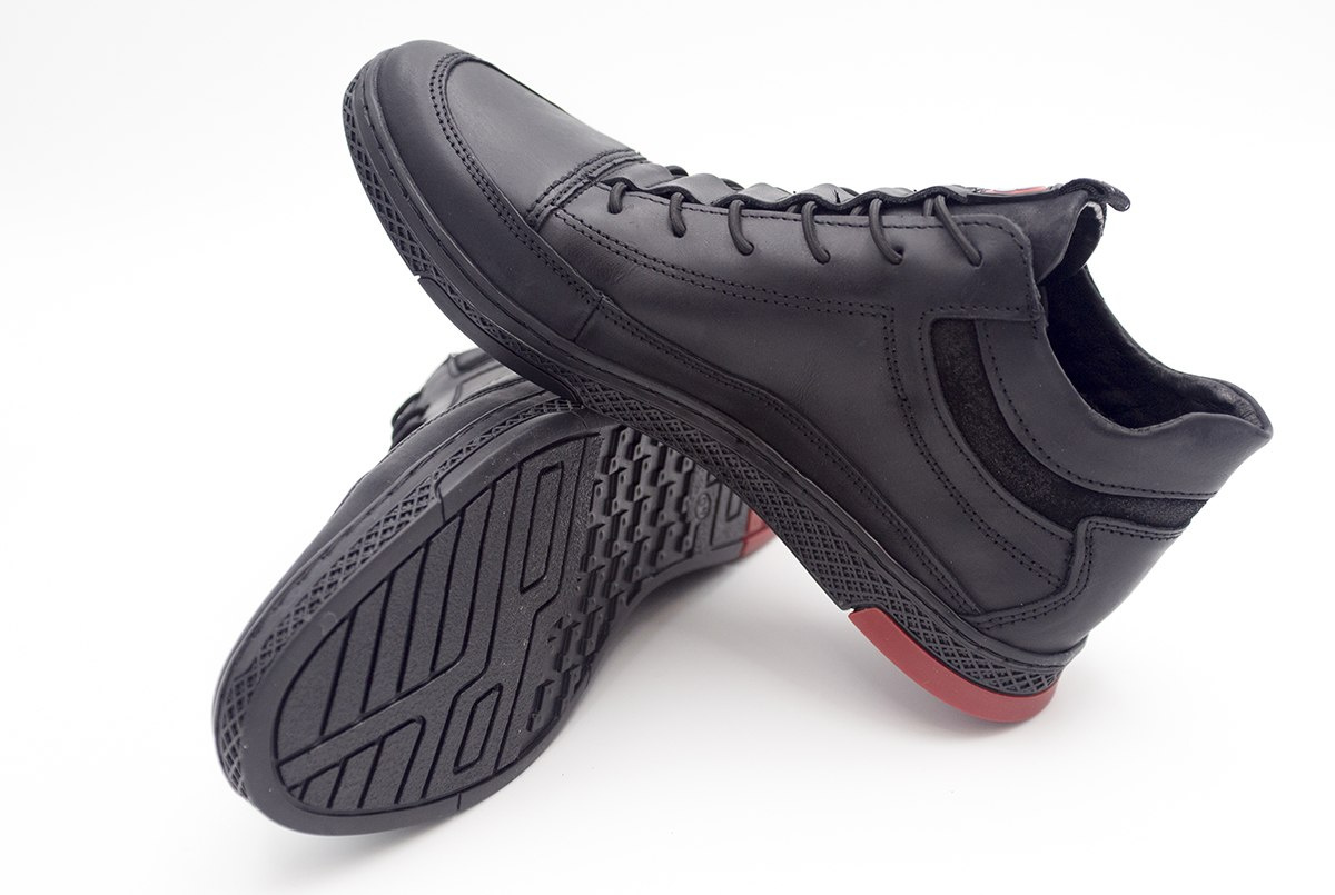 Zimowe buty męskie skóra black ocieplane Polbut od dobrebutypl Zimowe buty męskie skóra black ocieplane Polbut od dobrebutypl