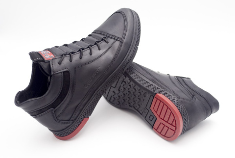 Zimowe buty męskie skóra black ocieplane Polbut od dobrebutypl Zimowe buty męskie skóra black ocieplane Polbut od dobrebutypl