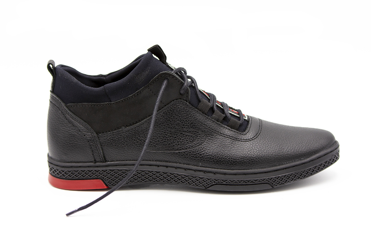 Zimowe buty męskie skóra black ocieplane Polbut od dobrebutypl Zimowe buty męskie skóra black ocieplane Polbut od dobrebutypl